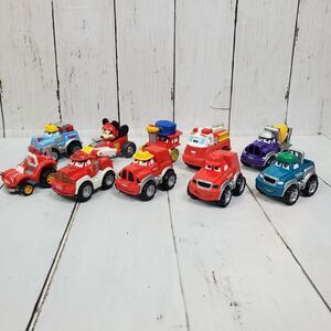 Lot Of 8 Kids Toy Cars Tonka Lil Chuck & Friends Diecast Maisto Mickey Mouse GUC